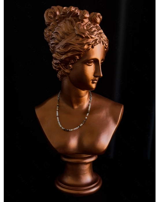 Akik Doğal Taşlı Çelik Kolye | Sevgili Takı Koleksiyonu