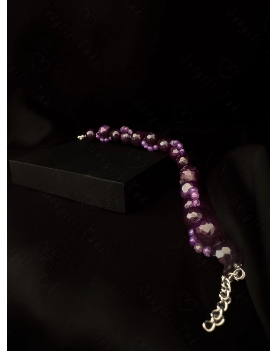 Akik Doğal Taşlı Örgülü Çelik Bileklik | Sonbahar Serisi