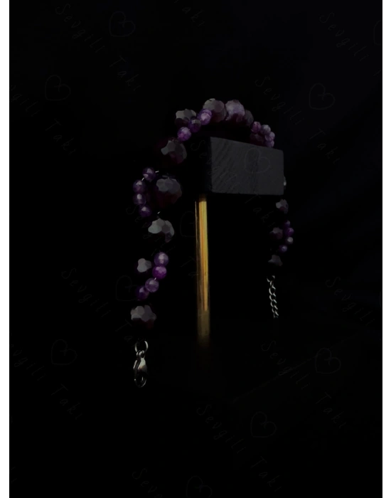 Akik Doğal Taşlı Örgülü Çelik Bileklik | Sonbahar Serisi