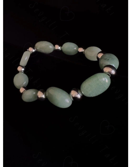 Aventurin Doğal Taşlı Bileklik -777 Serisi