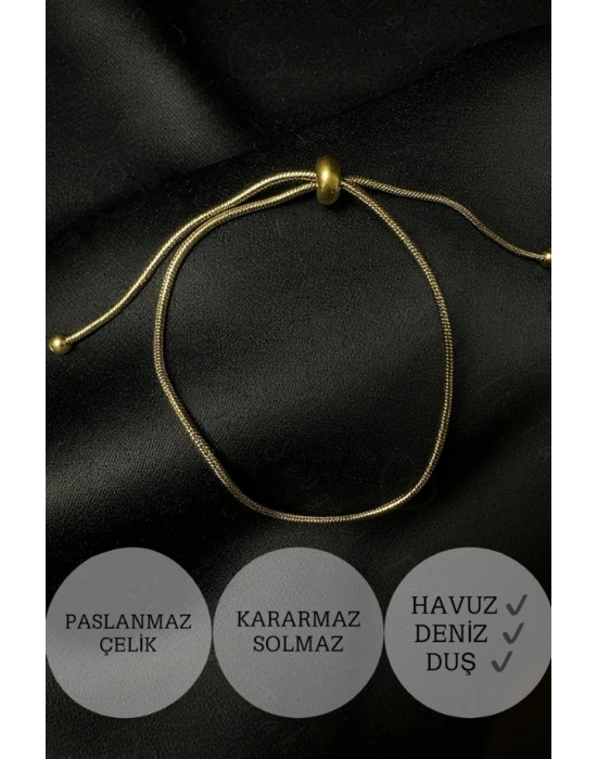Ayarlanabilir Gold Çelik Halhal -Glorious Serisi