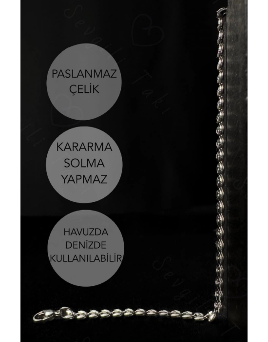 Balıksırtı / Kılçık Model Çelik Zincir Halhal | Deniz Serisi