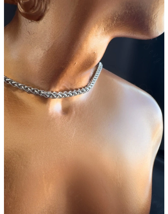 Burgu Halat Model Çelik Zincir Kolye | Kuzey Serisi