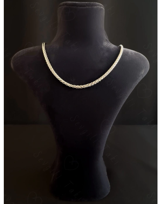 Burgu Halat Model Çelik Zincir Kolye | Kuzey Serisi