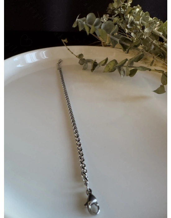 Burgu Model Çelik Zincir Çocuk Bileklik -Karma Serisi