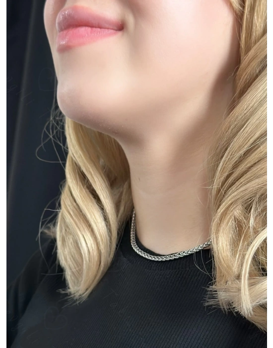 Burgu Model Choker Çelik Zincir Kolye- Choker Serisi