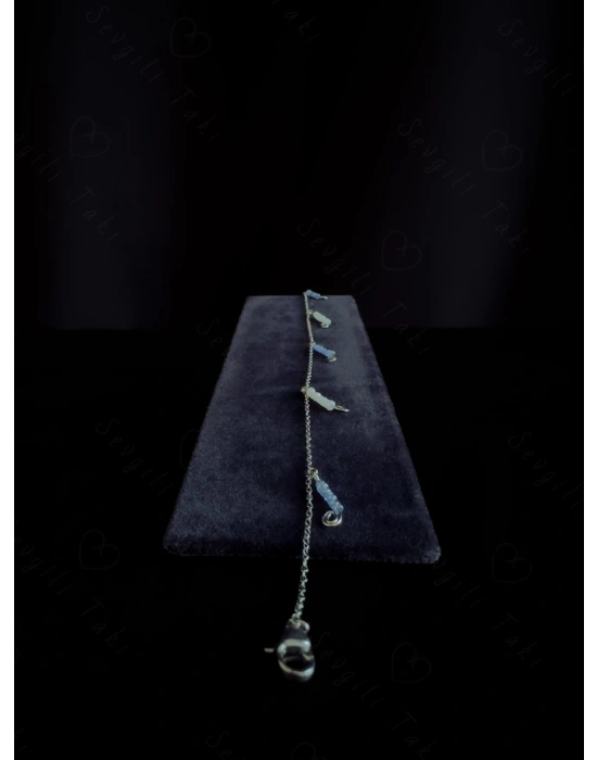 Cam Boncuklu Çelik Halhal | Sonbahar Serisi