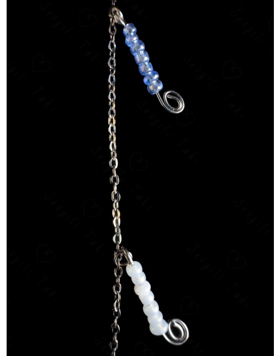 Cam Boncuklu Çelik Halhal | Sonbahar Serisi