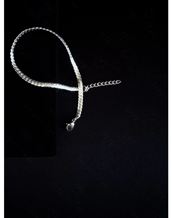 Snake Model Çelik Zincir Bileklik | Ida Serisi