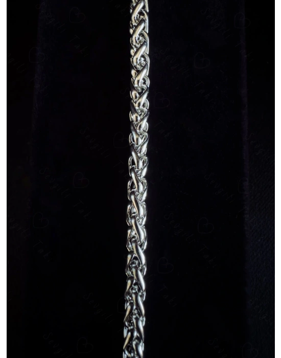 Burgu Model Çelik Zincir Bileklik | Sirius Serisi