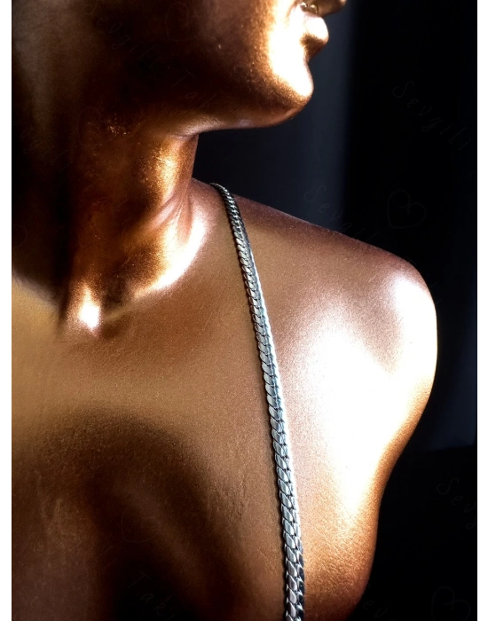 Snake Model Çelik Zincir Kolye | Ida Serisi