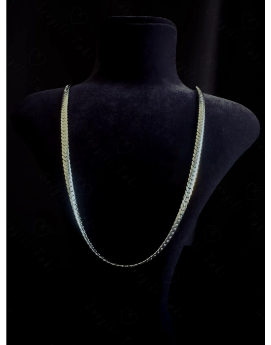 Snake Model Çelik Zincir Kolye | Ida Serisi