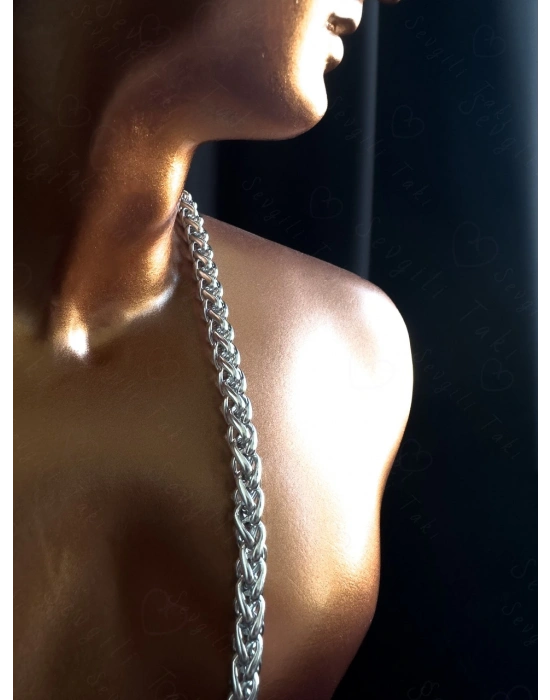 Burgu Model Çelik Zincir Kolye | Karma Serisi