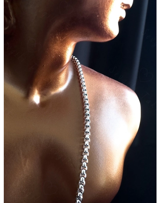 Köşeli Çelik Zincir Kolye | Kuzey Serisi