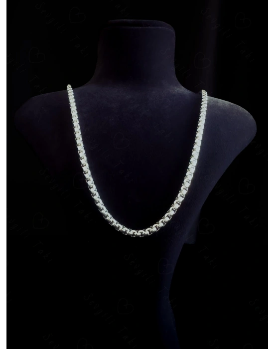 Köşeli Çelik Zincir Kolye | Kuzey Serisi