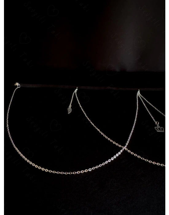 Çelik Zincir Bacak Takısı -Love Serisi