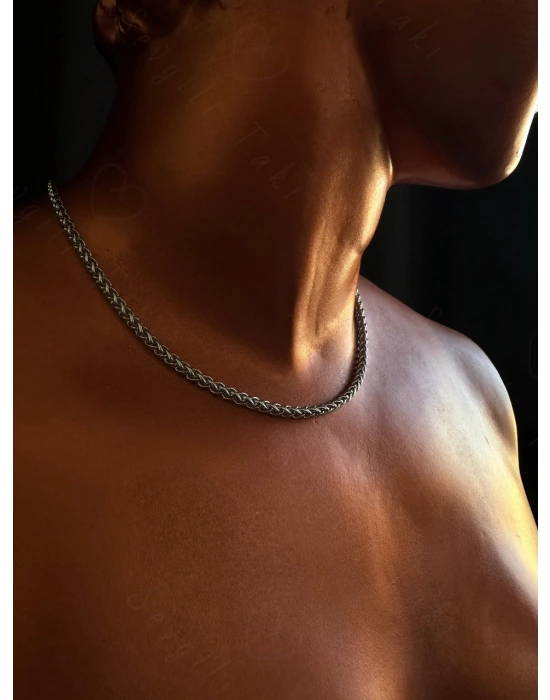 Burgu Model Choker Çelik Zincir Kolye- Choker Serisi