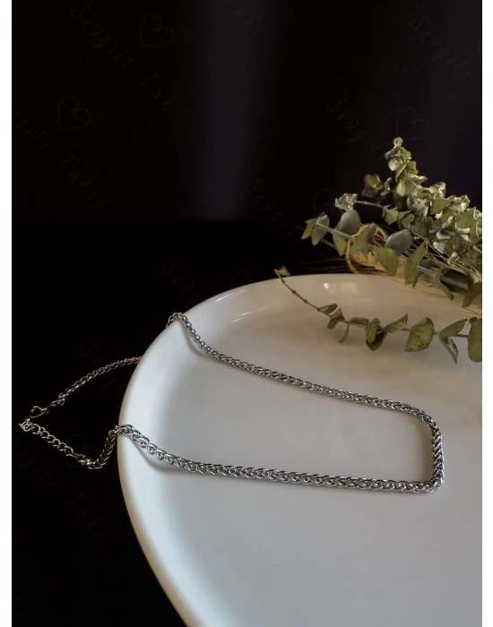 Burgu Model Choker Çelik Zincir Kolye- Choker Serisi