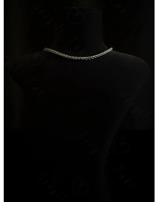 Burgu Model Choker Çelik Zincir Kolye- Choker Serisi