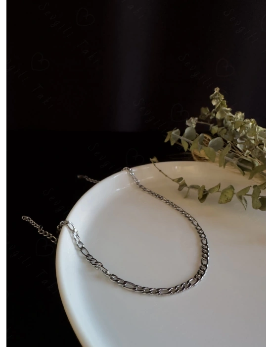Figaro Model Choker Çelik Zincir Kolye -Choker Serisi