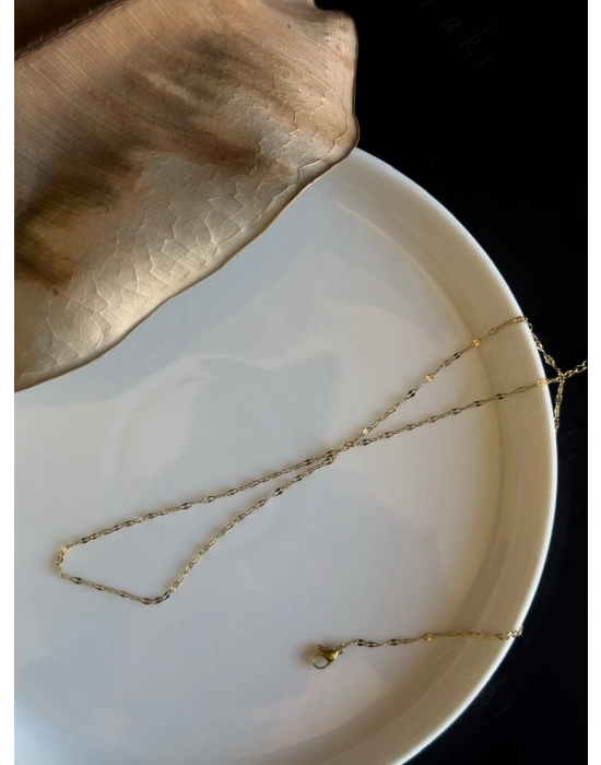 Dudak / Lip Zincir Gold Çelik Şahmeran | 1+ Serisi