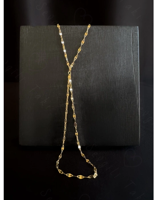 Dudak / Lip Zincir Gold Çelik Şahmeran | 1+ Serisi