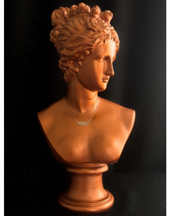 İç İçe Kalp Charmlı Silver Çelik Kolye | Mia Serisi