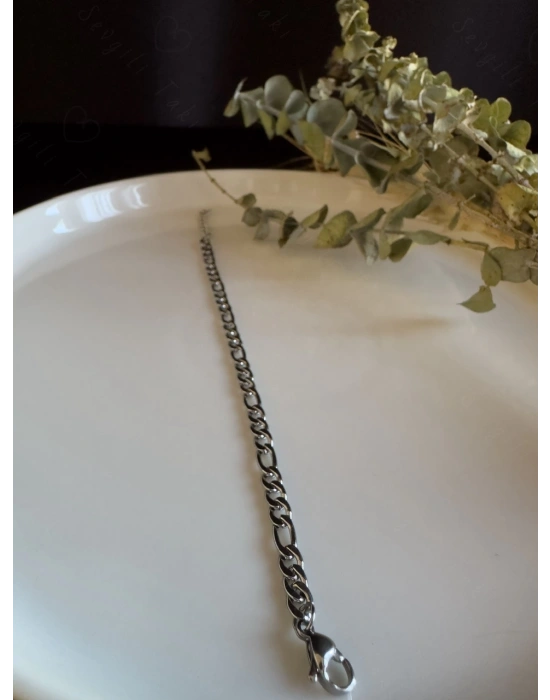 Figaro Model Çelik Zincir Çocuk Bileklik -Ok Serisi