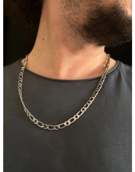 Figaro Model Çelik Zincir Kolye | Ok Serisi