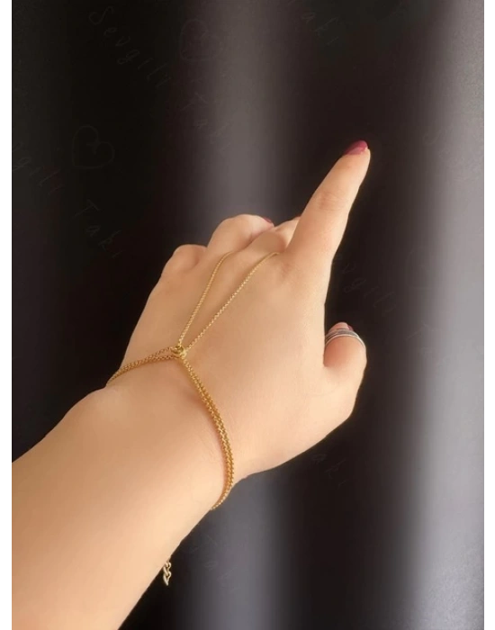 Gold Zincirli Çelik Şahmeran | Love Serisi