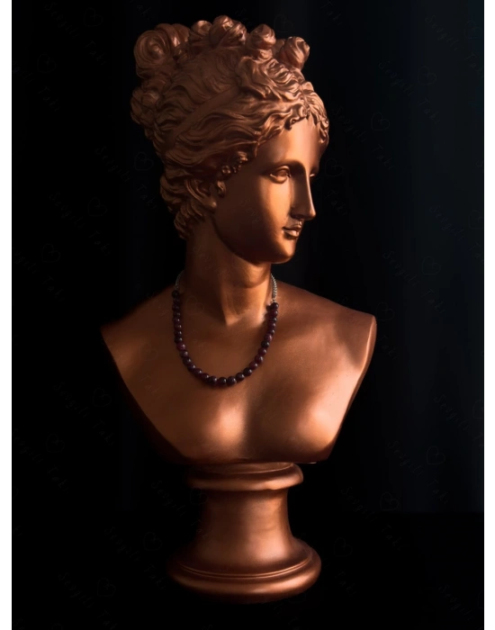 Granat Doğal Taşlı Çelik Kolye -Pure Serisi