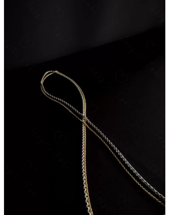 80cm | İki Zincirli Bel Takısı | Sevgili Takı Koleksiyonu