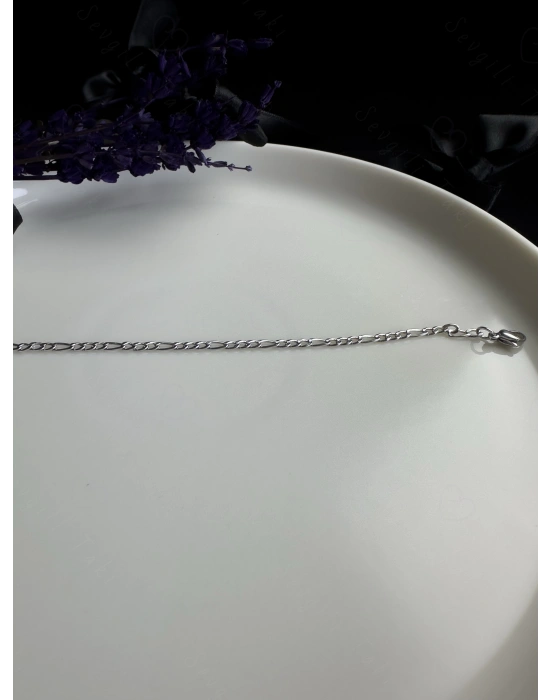 İnce Figaro Model Çelik Zincir Çocuk Bileklik | Vega Serisi