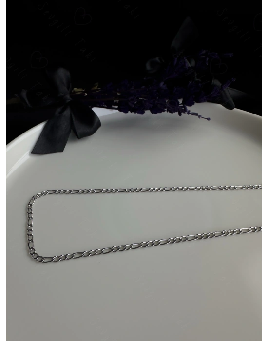 İnce Figaro Model Çelik Zincir Çocuk Kolye -Aras Serisi