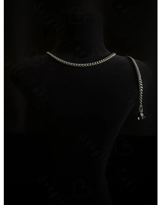 İnce Gurmet Model Çelik Zincir Çocuk Bileklik-Zemheri Serisi