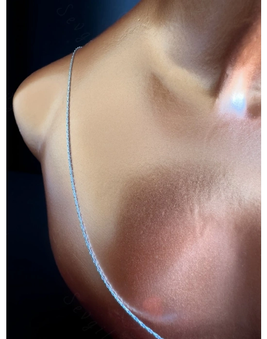 İnce Kobra Zincirli Çelik Kolye | Sevgili Takı Koleksiyonu