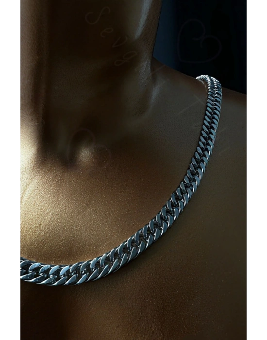 İnce Küba Model Çelik Zincir Çocuk Kolye Bileklik Takımı | Karma Serisi