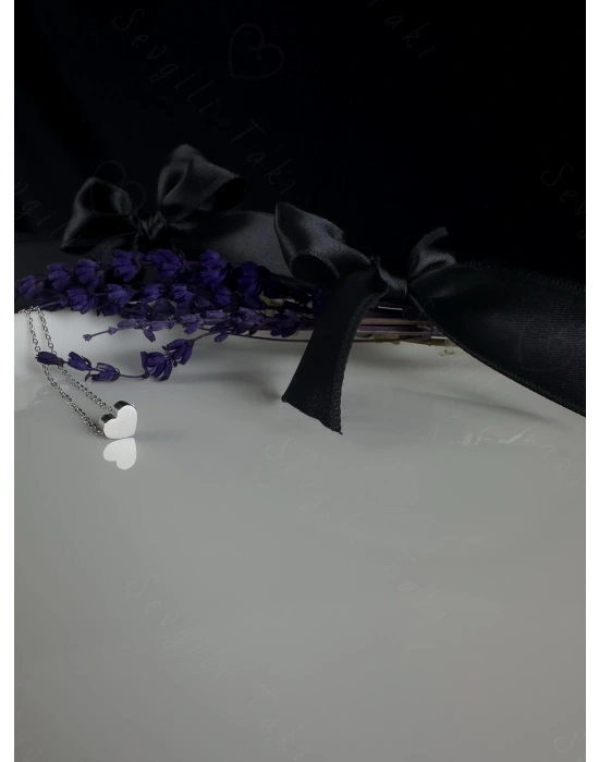 Kalp Charmlı Çelik Kolye | Vega Serisi