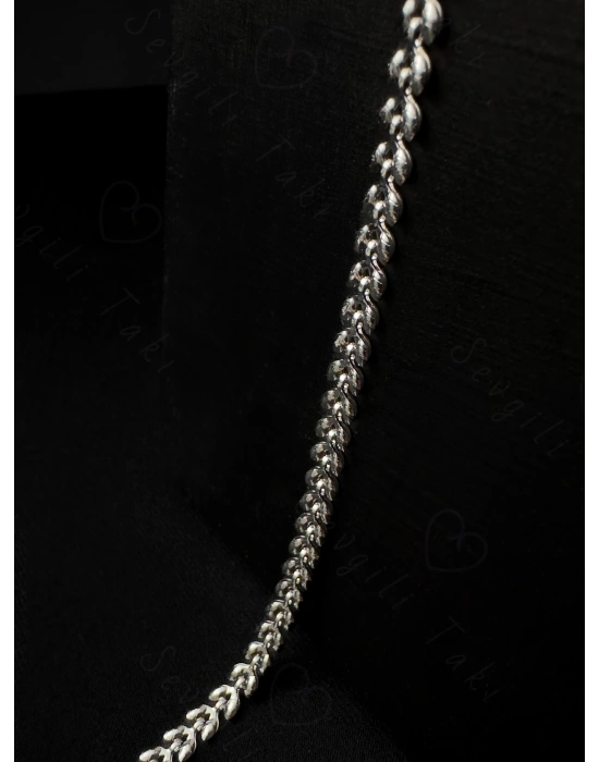 Balıksırtı / Kılçık Model Çelik Zincir Halhal | Deniz Serisi