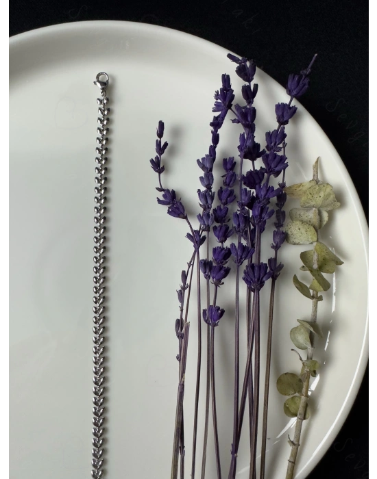 Balıksırtı / Kılçık Model Çelik Zincir Halhal | Deniz Serisi