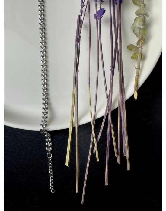 Balıksırtı / Kılçık Model Çelik Zincir Halhal | Deniz Serisi