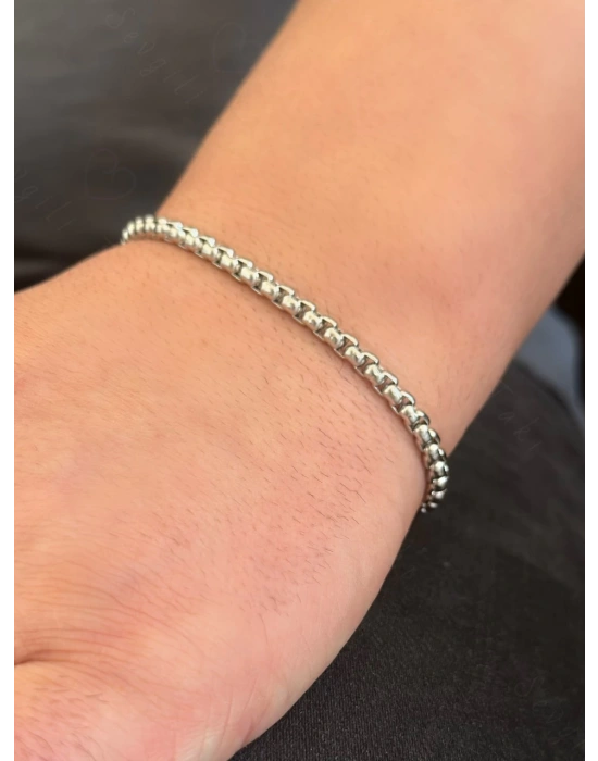 Köşeli Çelik Zincir Bileklik | Kuzey Serisi