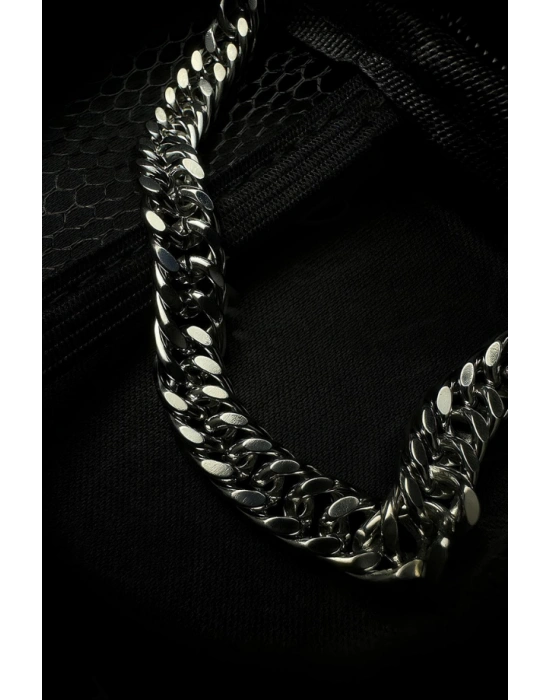 Küba Zincir Kalın Model Çelik Zincir Bileklik | Karma Serisi