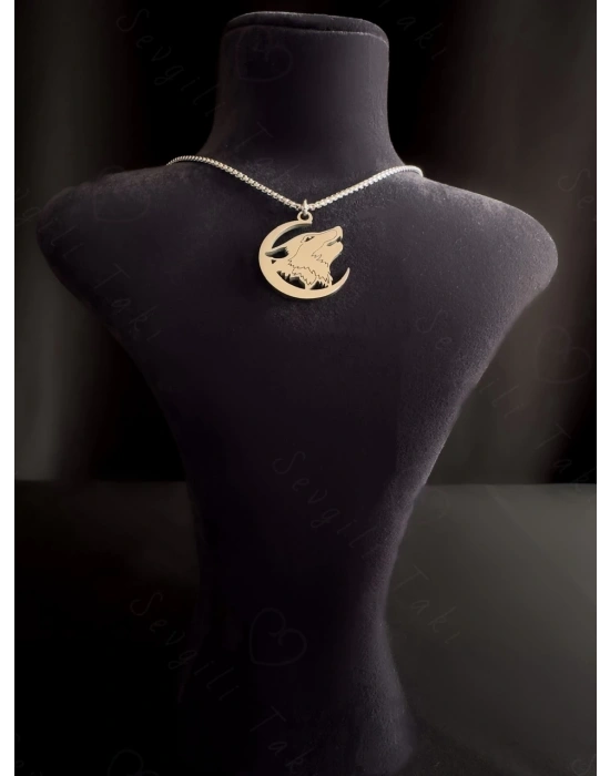 Kurt Başlı Silver Çelik Kolye | Ata Serisi