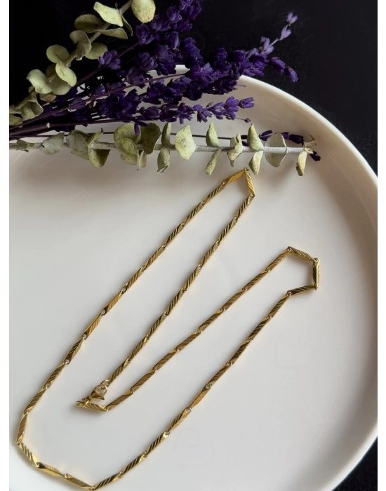 Melon Model Gold Çelik Kolye | 1+ Serisi