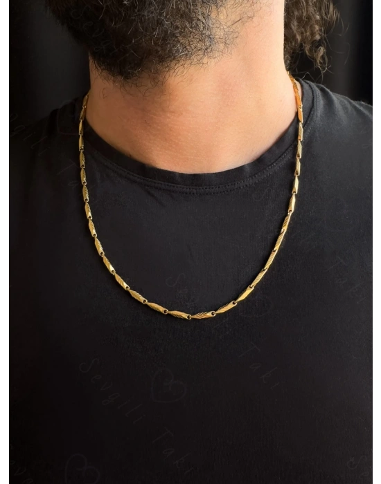 Melon Model Gold Çelik Kolye | 1+ Serisi