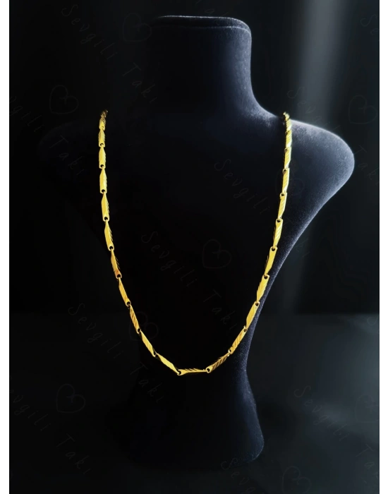 Melon Model Gold Çelik Kolye | 1+ Serisi