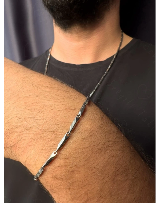 Melon Model Silver Çelik Bileklik | 1+ Serisi