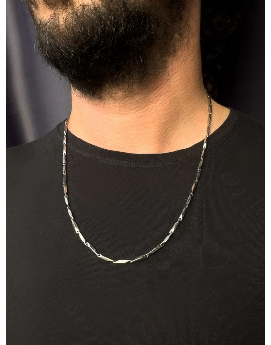 Melon Model Silver Çelik Kolye | 1+ Serisi