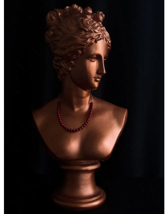 Mercan Doğal Taşlı Çelik Kolye -Pure Serisi